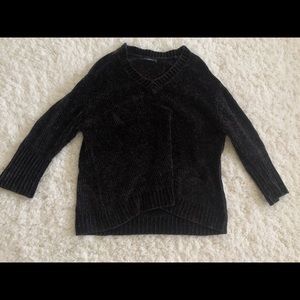 Zara chenille gray black sweater